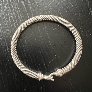David Yurman Diamond Buckle Cable Bracelet
